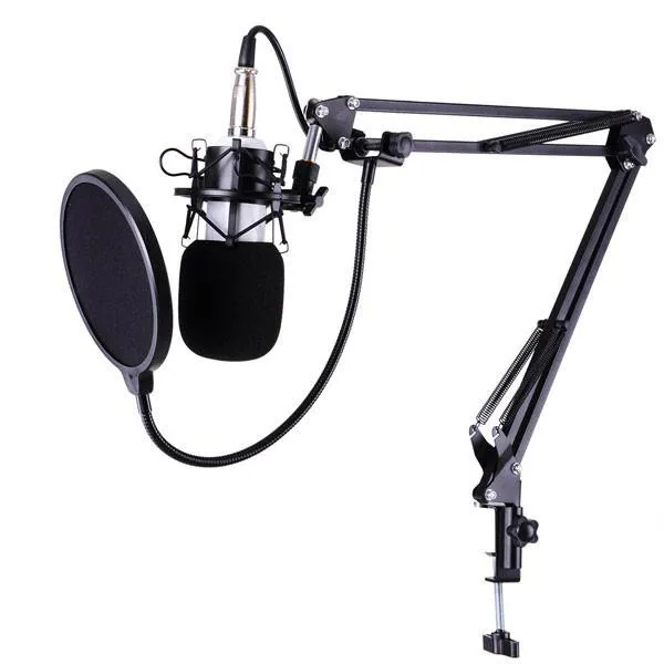 TheLAShop Condenser Microphone Kit w/ Arm Stand Shock Mount Pop Filter