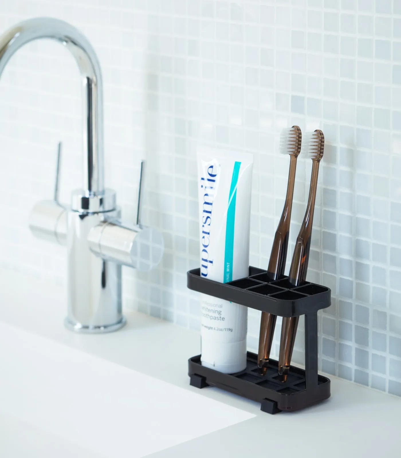 Toothbrush   Toothpaste Stand - Steel