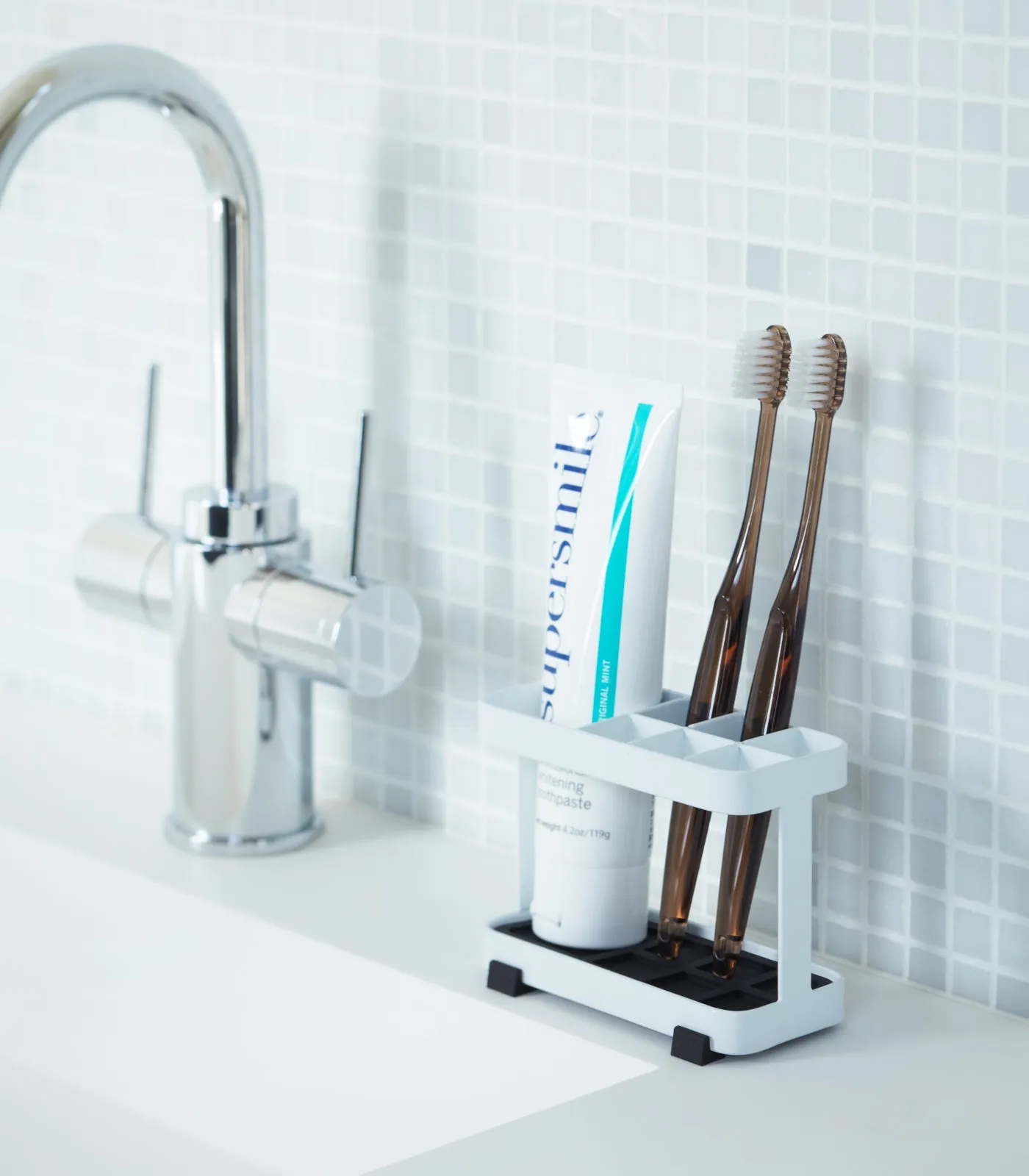 Toothbrush   Toothpaste Stand - Steel