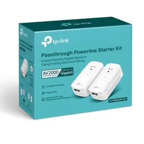 TP-Link TL-PA9020P KIT AV2000 Gigabit Passthrough Powerline Starter Kit (2× TL-PA9020P)