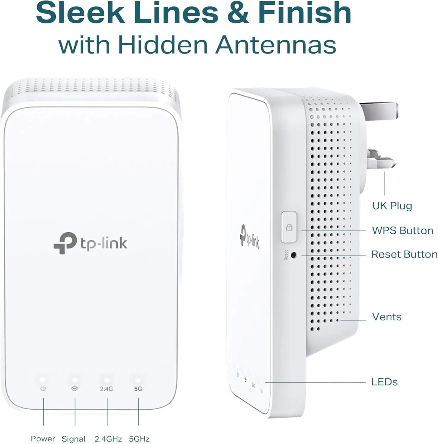 TP-Link WiFi Extender Booster, Dual Band AC1200 Mbps Mesh WiFi Range Extender Booster, 5GHz Internet Booster, Ultraxtend Home WiFi Repeater App Control Easy Setup, UK Plug (RE300)