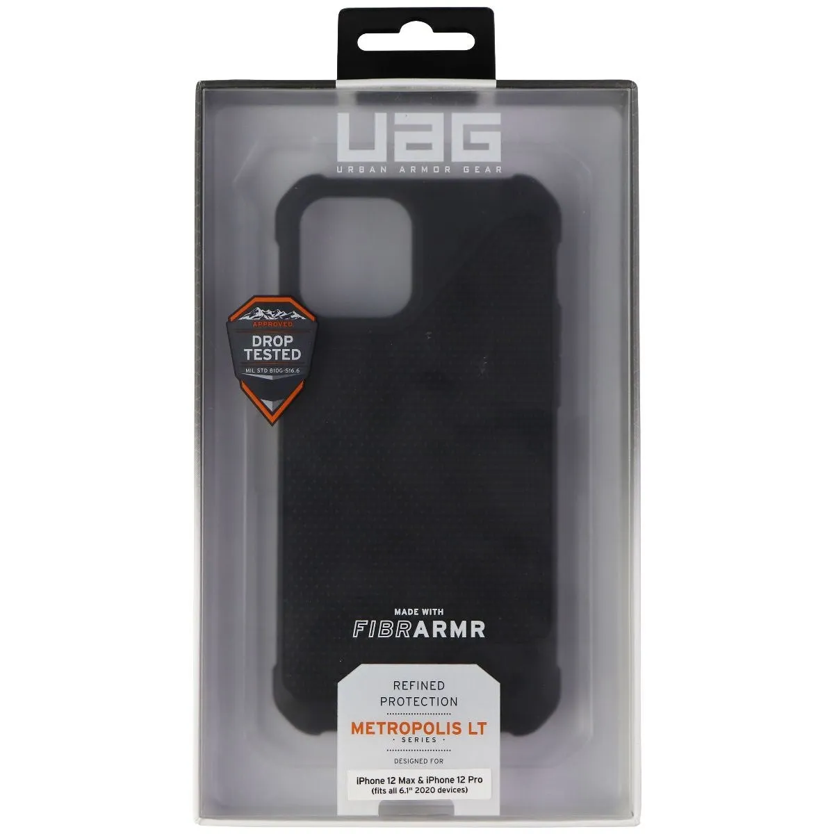 Urban Armor Gear Metropolis LT Series Case for iPhone 12 Pro & iPhone 12 - Black