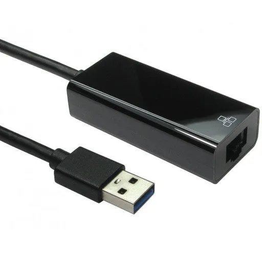 USB 3.0 to Gigabit RJ45 Ethernet Network Adapter, Black