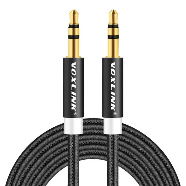 VOXLINK 1m/2m/3m Gold Plated Plug 3.5mm Aux Cable Male to Male Audio Cable Line For Car iPhone MP3/MP4 Headphone Speaker