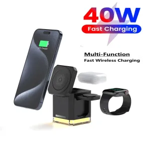 wireless charging phone case iphone 12|40W 4 in 1 fast Magnetic Wireless Charger Stand For Apple Watch AirPods Pro 3 2 iPhone 14 13 12 ProMax  HUAWEI XIAOMI Samsung