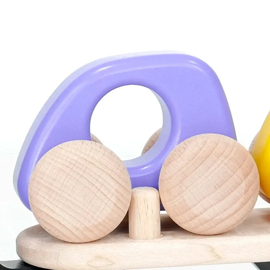 Wooden Mini Car Assorted Colors