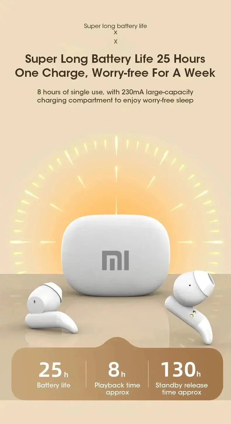 Xiaomi Mini Sleep Wireless Invisible Earbuds Bluetooth Gaming Sport Headphones HiFi Stereo Sound Music Headphones TWS Earphones